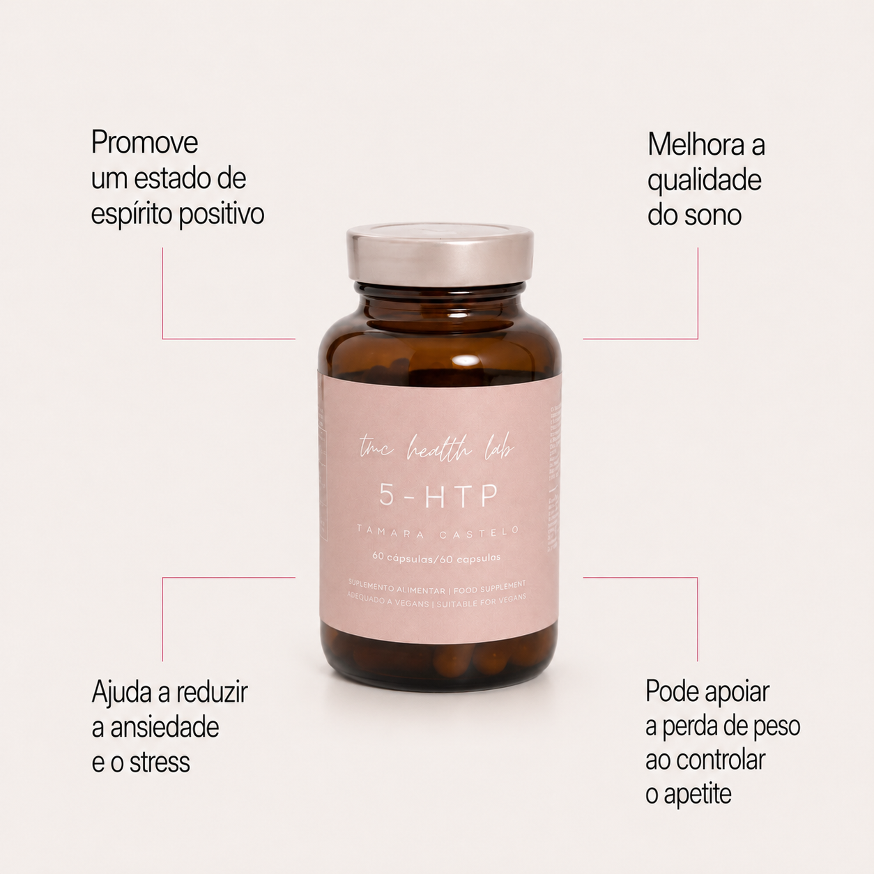 5-HTP — Ansiedade, Humor & Sono Natural