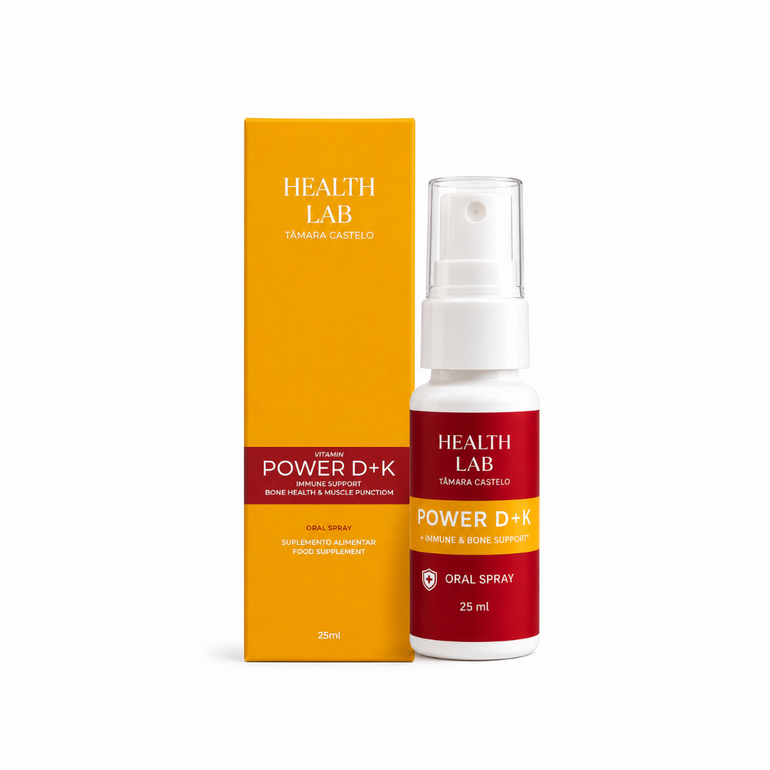 Vitamina D3 (3000UI) + K2 (250μg) em Spray — Imunidade & Ossos