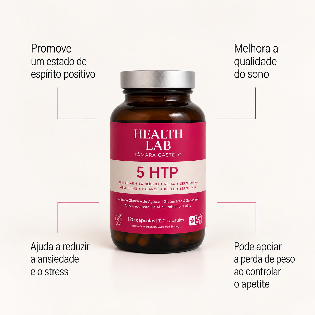 5-HTP NEW — Ansiedade, Humor & Sono Natural